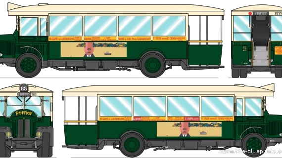 Renault TN6 C2 bus - drawings, dimensions, pictures of the car