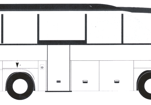 Автобус Setra S411 HD - чертежи, габариты, рисунки автомобиля