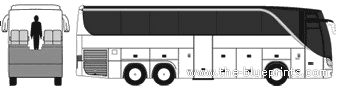 Автобус Setra S415 HDH - чертежи, габариты, рисунки автомобиля