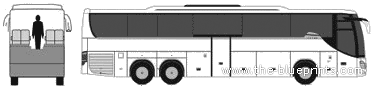 Автобус Setra S416 GT-HD - чертежи, габариты, рисунки автомобиля