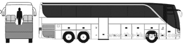 Автобус Setra S416 HDH - чертежи, габариты, рисунки автомобиля