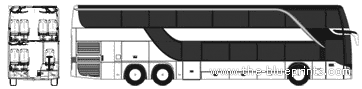 Автобус Setra S431 DT - чертежи, габариты, рисунки автомобиля