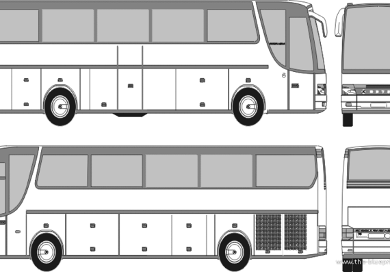 Автобус Setra Touring - чертежи, габариты, рисунки автомобиля