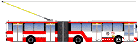 Автобус Skoda 15 TR - чертежи, габариты, рисунки автомобиля