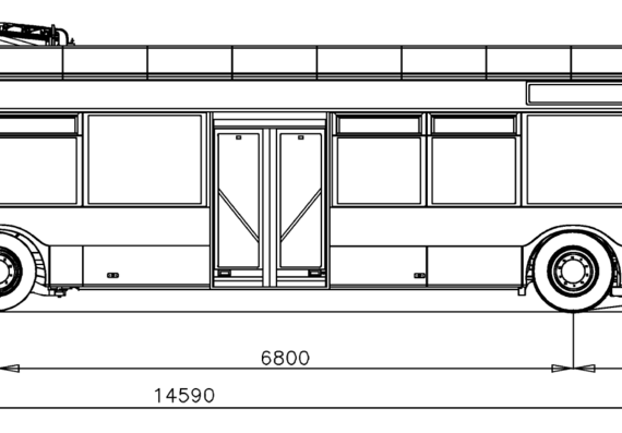 Bus Solaris Trollino 15 - drawings, dimensions, pictures of the car