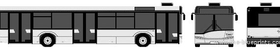 Автобус Solaris Urbinetto 12 III (2005) - чертежи, габариты, рисунки автомобиля