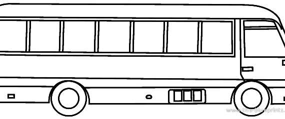 Toyota Coaster bus (2012) - drawings, dimensions, pictures of the car