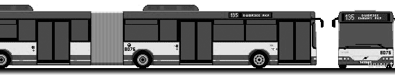 Автобус Volvo 7000A - чертежи, габариты, рисунки автомобиля