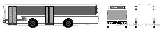 Автобус Volvo B12BLE Volgren CR221L - чертежи, габариты, рисунки автомобиля