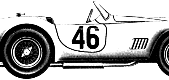 AC Cobra 289 Le Mans (1964) - AC - чертежи, габариты, рисунки автомобиля