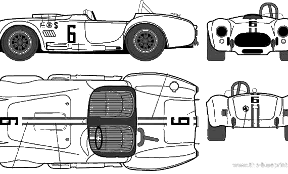 AC Cobra 427 (1966) - AC - чертежи, габариты, рисунки автомобиля
