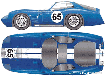 AC Cobra 427 Type 65 Super Coupe (1965) - AC - чертежи, габариты, рисунки автомобиля