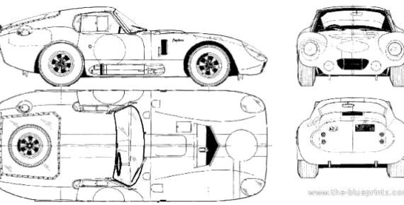 AC Cobra Daytona Coupe - AC - чертежи, габариты, рисунки автомобиля
