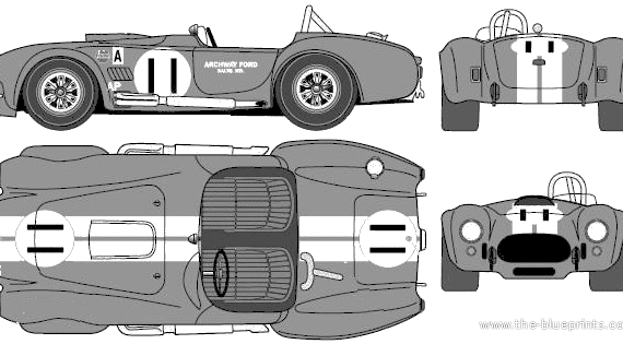 AC Cobra Racing - AC - чертежи, габариты, рисунки автомобиля