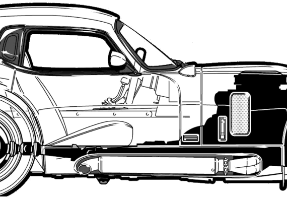 AC Shelby Cobra Daytona Coupe - AC - чертежи, габариты, рисунки автомобиля