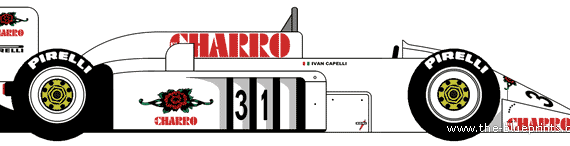 AGS JH21C Motori Moderni Formula One Grand Prix car (1986) - Разные автомобили - чертежи, габариты, рисунки автомобиля