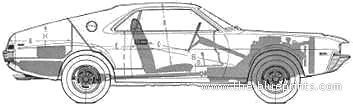 AMC AMX 390 (1969) - AMC - drawings, dimensions, pictures of the car