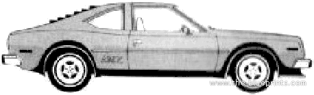 AMC AMX Coupe (1978) - AMC - чертежи, габариты, рисунки автомобиля