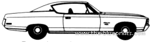 AMC Ambassador Brougham 2-Door Hardtop (1971) - AMC - чертежи, габариты, рисунки автомобиля