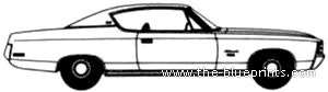 AMC Ambassador SST 2-Door Hardtop (1971) - AMC - чертежи, габариты, рисунки автомобиля