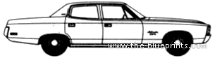 AMC Ambassador SST 4-Door Sedan (1971) - AMC - чертежи, габариты, рисунки автомобиля