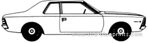 AMC Hornet 2-Door Sedan (1971) - AMC - чертежи, габариты, рисунки автомобиля