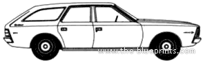AMC Hornet Sportabout Wagon (1971) - AMC - чертежи, габариты, рисунки автомобиля