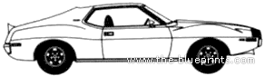 AMC Javelin AMX (1971) - AMC - чертежи, габариты, рисунки автомобиля