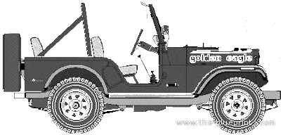 AMC Jeep CJ5 Golden Eagle - AMC - чертежи, габариты, рисунки автомобиля