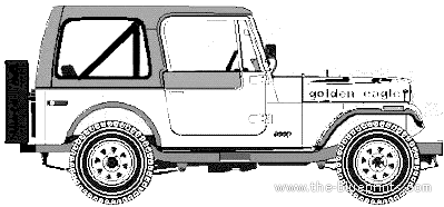 AMC Jeep CJ7 Golden Eagle - AMC - drawings, dimensions, pictures of the car