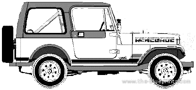 AMC Jeep CJ7 Renegade II - AMC - чертежи, габариты, рисунки автомобиля
