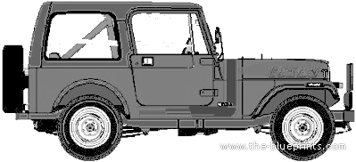 AMC Jeep CJ7 Texan - AMC - чертежи, габариты, рисунки автомобиля