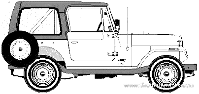 AMC Jeep CJ7 Universal - AMC - чертежи, габариты, рисунки автомобиля