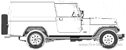 AMC Jeep CJ8 Van - AMC - чертежи, габариты, рисунки автомобиля
