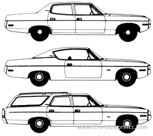 AMC Matador (1971) - AMC - чертежи, габариты, рисунки автомобиля