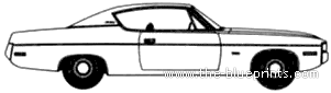 AMC Matador 2-Door Hardtop (1971) - AMC - чертежи, габариты, рисунки автомобиля