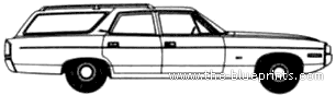 AMC Matador Station Wagon (1971) - AMC - чертежи, габариты, рисунки автомобиля