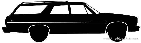 AMC Matador Station Wagon (1974) - AMC - чертежи, габариты, рисунки автомобиля