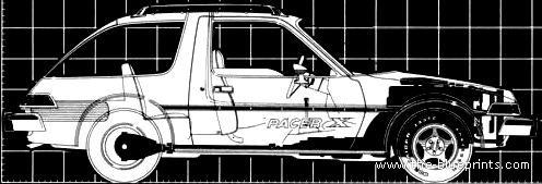 AMC Pacer X (1976) - AMC - чертежи, габариты, рисунки автомобиля