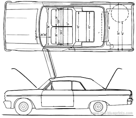AMC Rambler 770 V8 Convertible (1966) - AMC - чертежи, габариты, рисунки автомобиля