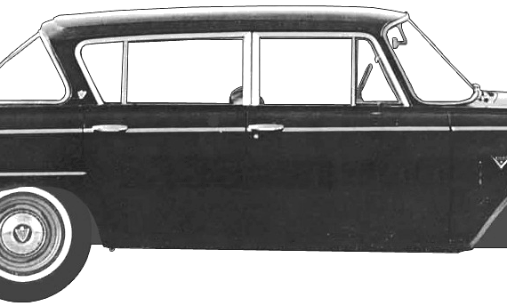 AMC Rambler Ambassador 4-Door Sedan (1962) - AMC - чертежи, габариты, рисунки автомобиля