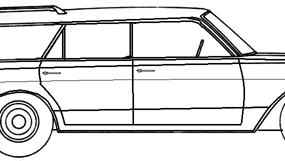 AMC Rambler Ambassador Station Wagon (1963) - AMC - чертежи, габариты, рисунки автомобиля