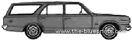 AMC Rambler American 220 Station Wagon (1967) - AMC - чертежи, габариты, рисунки автомобиля