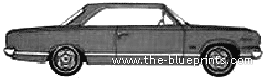 AMC Rambler American 440 2-Door Hardtop (1967) - AMC - чертежи, габариты, рисунки автомобиля