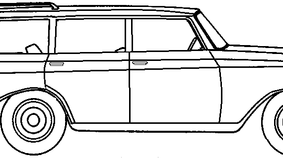 AMC Rambler American 440 4-Door Station Wagon (1963) - AMC - чертежи, габариты, рисунки автомобиля