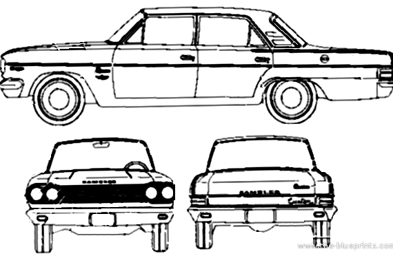 AMC Rambler Classic 330 4-Door Sedan (1965) - AMC - drawings, dimensions, pictures of the car