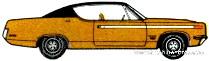 AMC Rebel SST 2-Door Hardtop (1970) - AMC - чертежи, габариты, рисунки автомобиля