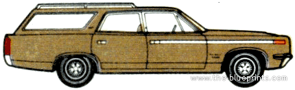 AMC Rebel SST Station Wagon (1970) - AMC - чертежи, габариты, рисунки автомобиля