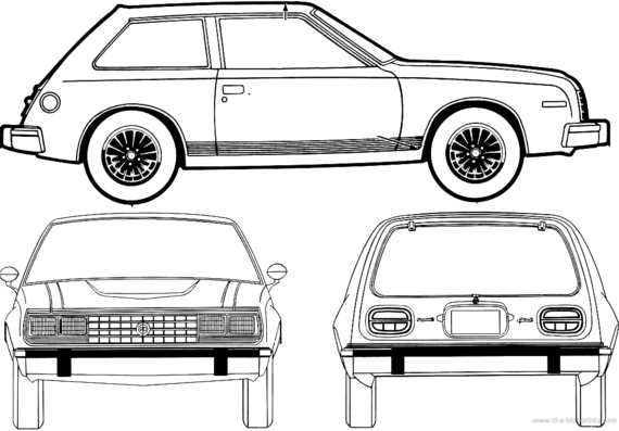 AMC Spirit (1980) - AMC - чертежи, габариты, рисунки автомобиля