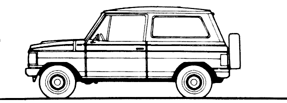 ARO 10 4x4 (1990) - Разные автомобили - чертежи, габариты, рисунки автомобиля